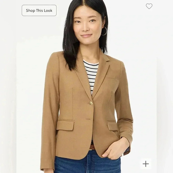 J.Crew Original Schoolboy Bazer in Camel Sz 2 - Picture 2 of 14